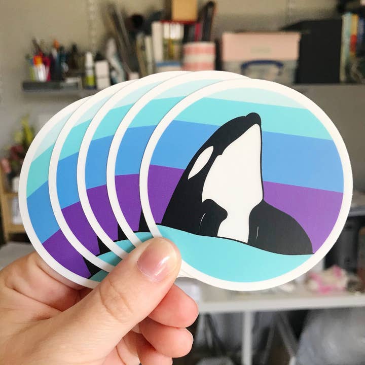 Sablewood Paper Company - Wholesale Sticker - Spyhopping Orca (Sticker)