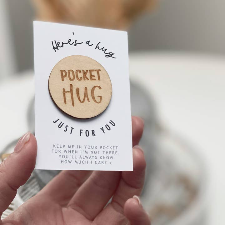 Jodie Gaul & Co - Wholesale Keepsake Coin/Token - Wooden Pocket Hug Token