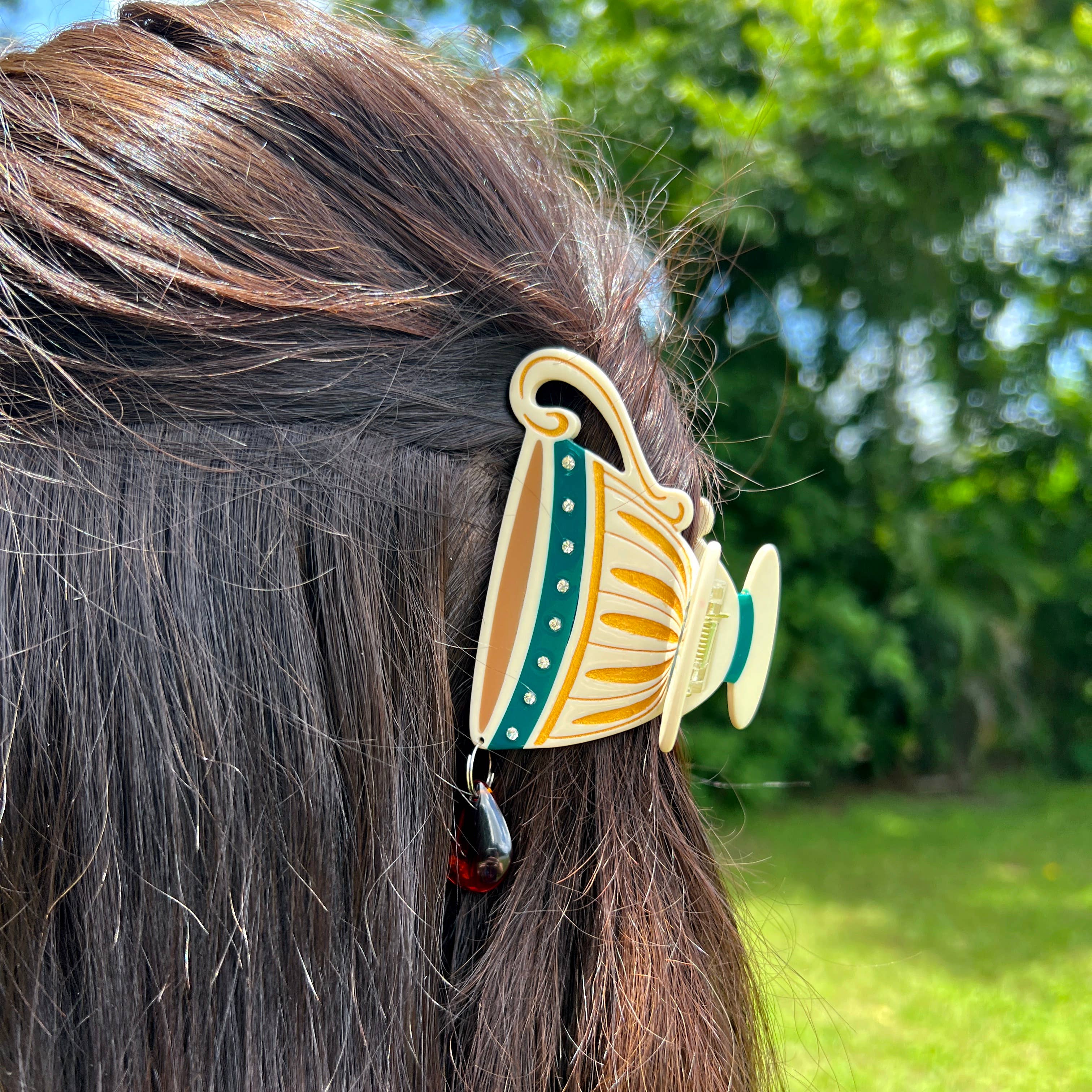 Lassoed Moon - Wholesale Hair Clip - Women's - Royal-Tea Claw Clip4