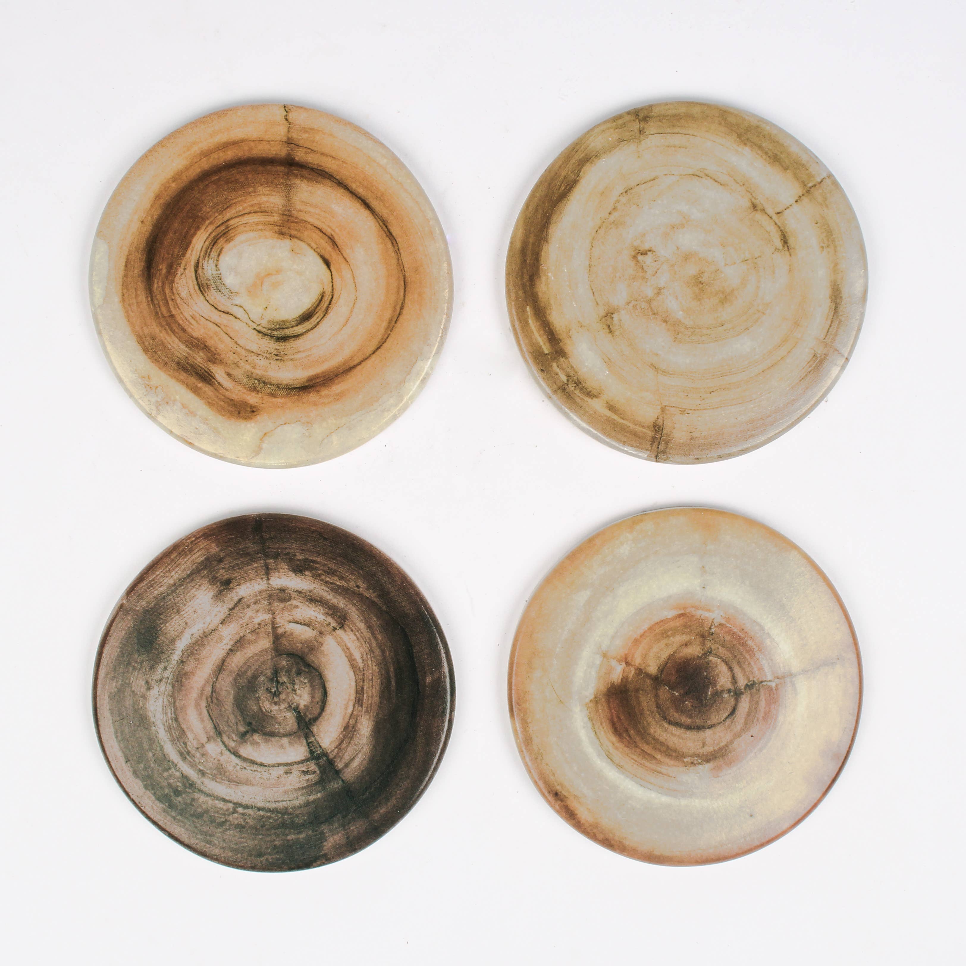 Originals International Ltd – Base de copos por atacado – Porta-copos Log Slice0