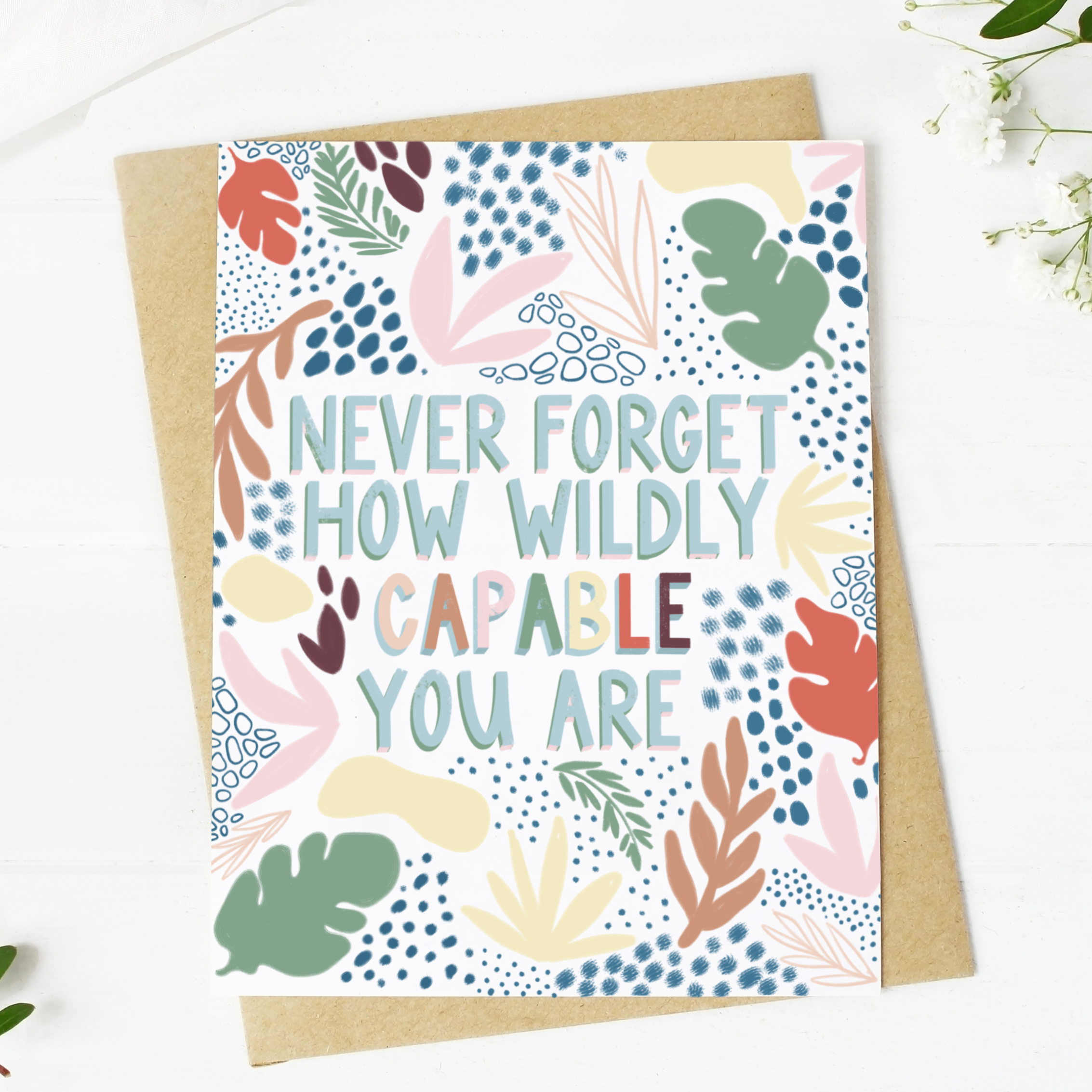 Big Moods - Wholesale Encouragement Card - "Never Forget How Wildly Capable You Are" Greeting Card3