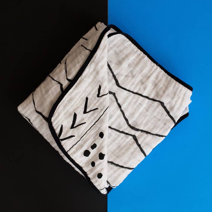 Modern Burlap - Wholesale Quilt – Kids & Baby - Organic Quilt | Reversible Mud Cloth © + Moroccan8