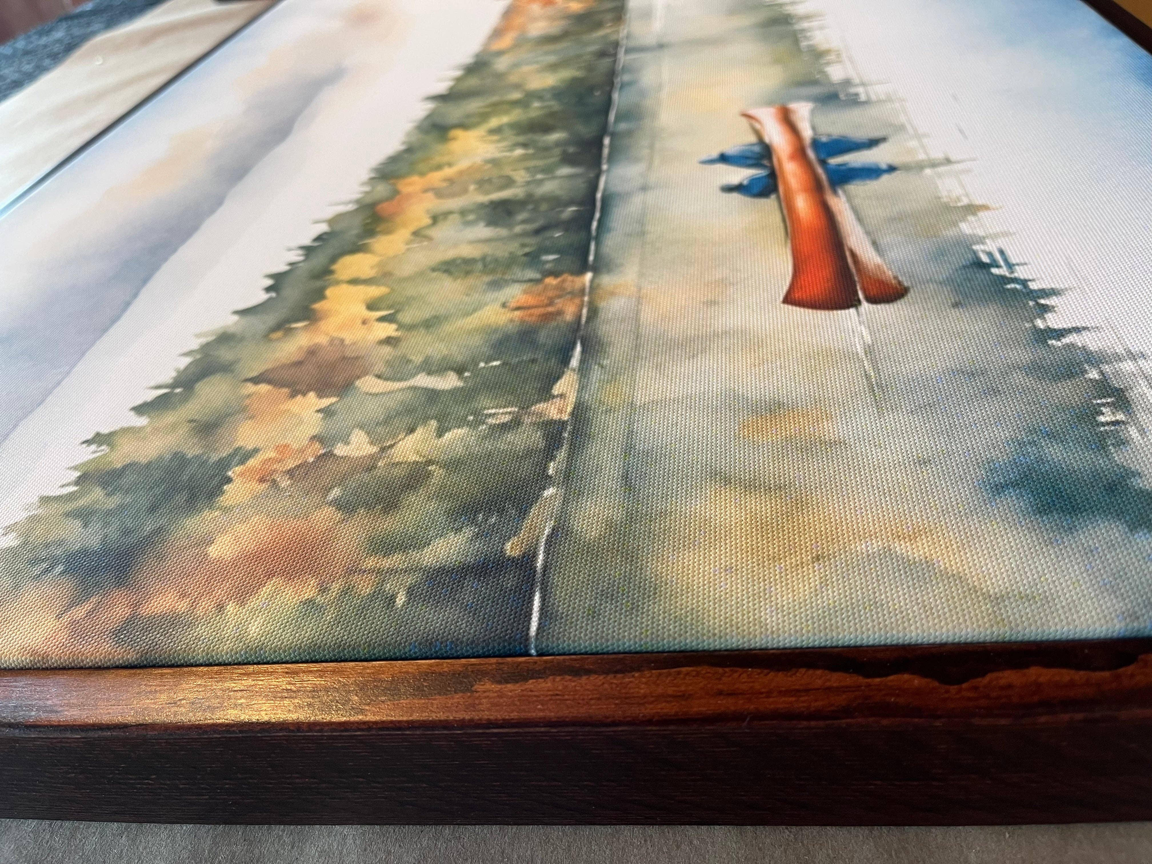 August Print Shop - Vente Affiche d'art - Père et fils en canoë2