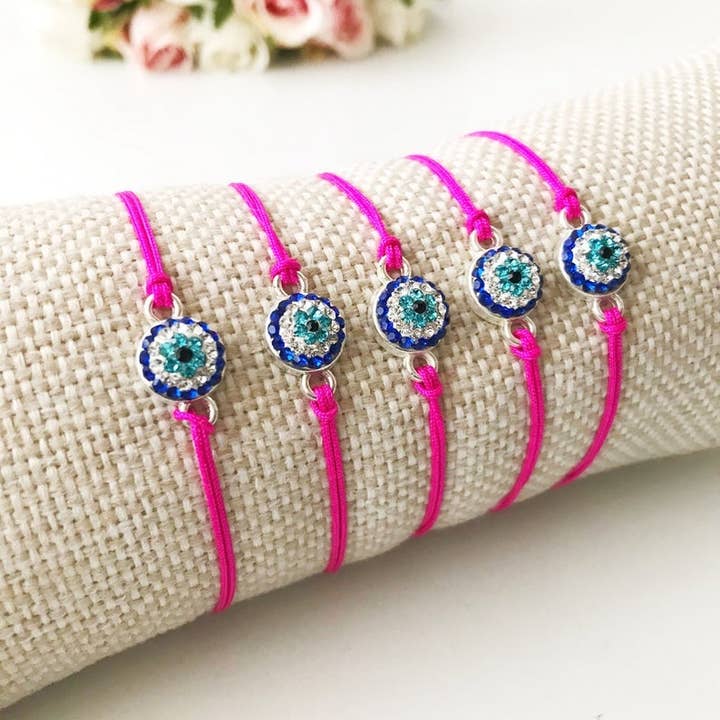 Evileyefavor - Wholesale Charm/Dangle Bracelet - Evil Eye Bracelet, Pink String Bracelet, Adjustable Thread Bracelet4