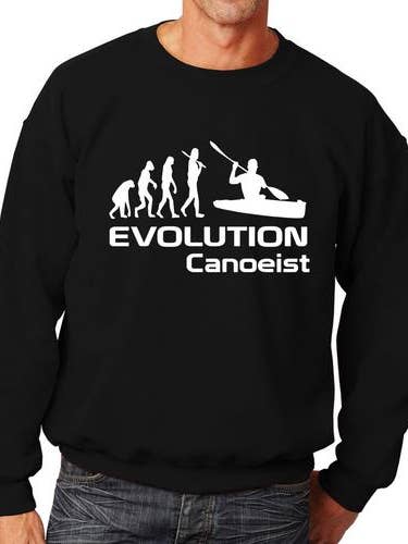 Felpa divertente Evolution Of Canoesit Kayak per la vendita all'ingrosso da parte di Print4U