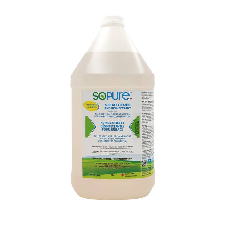 4 L Alcohol Free Surface Cleaner and Disinfectant QA-Based for wholesale by SoPure