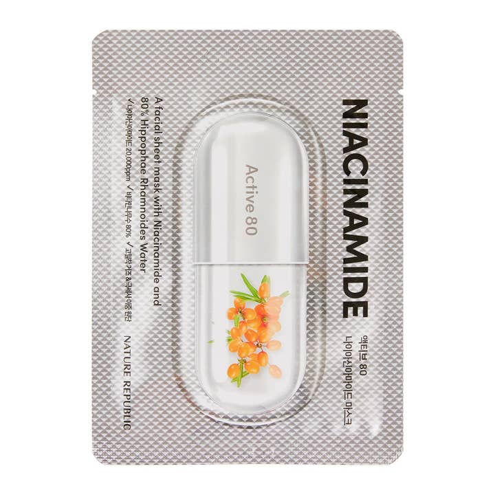 VIAI Beauty - Wholesale Skincare Face Mask - Nature Republic Active 80 Mask Sheet Niacinamide