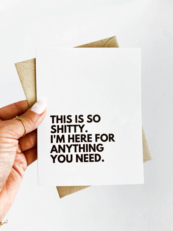 Five Dot Post - Wholesale Sympathy Card - This Is So Shitty I'm Here For You Cancer Card Sympathy Card0