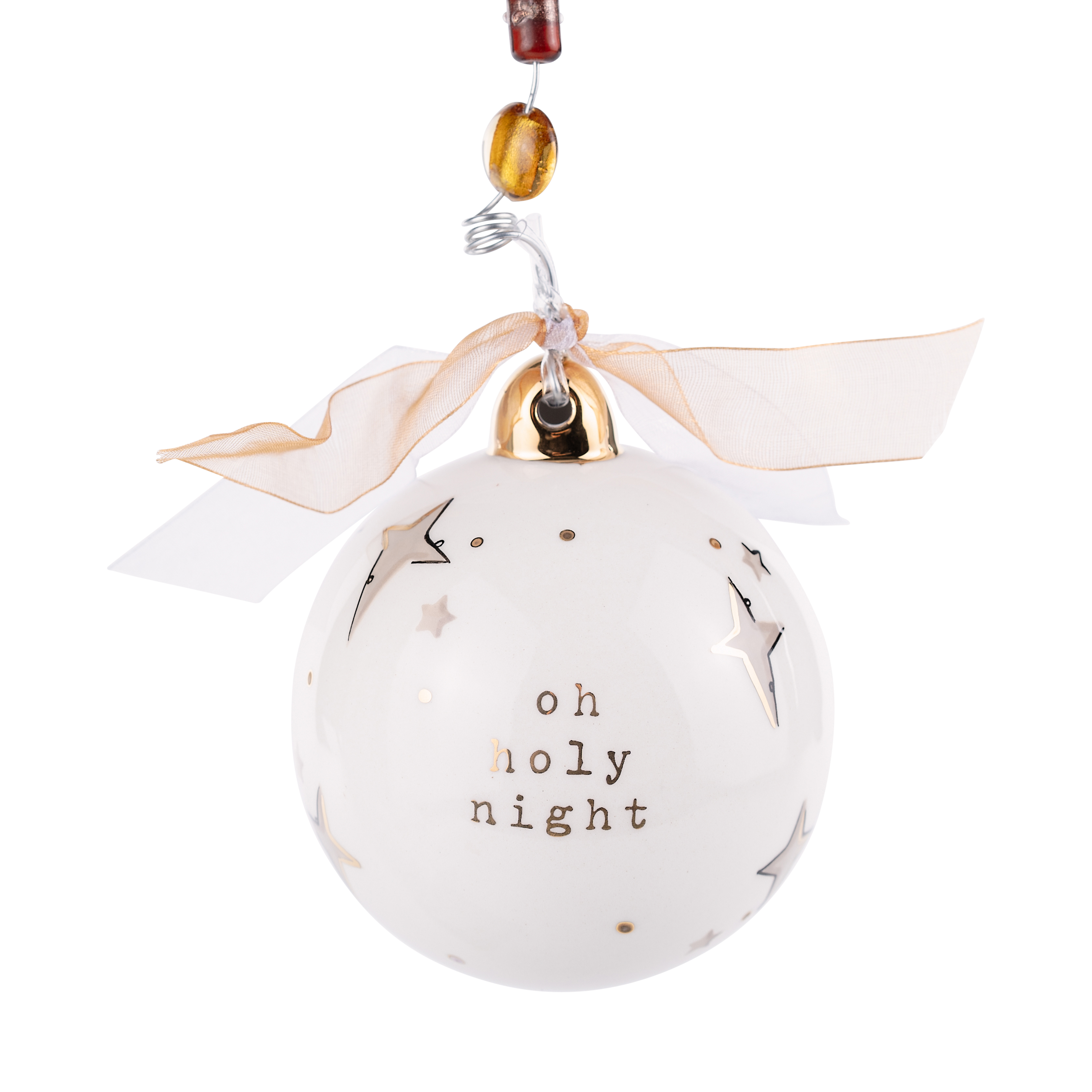 Glory Haus - Wholesale Ornament - Gold Star Oh Holy Night Ornament1