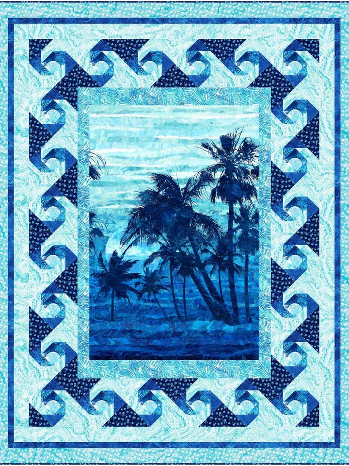 Copriletto con motivo Ocean Breeze per la vendita all'ingrosso da parte di PhoebeMoon Designs