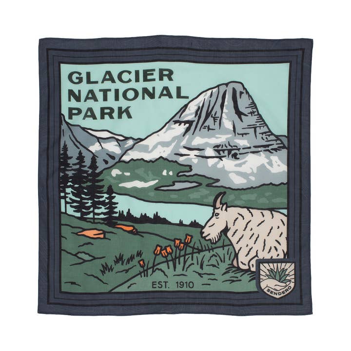 Sendero Provisions Company - Vente Bandana – unisexe - Bandana du parc national des glaciers