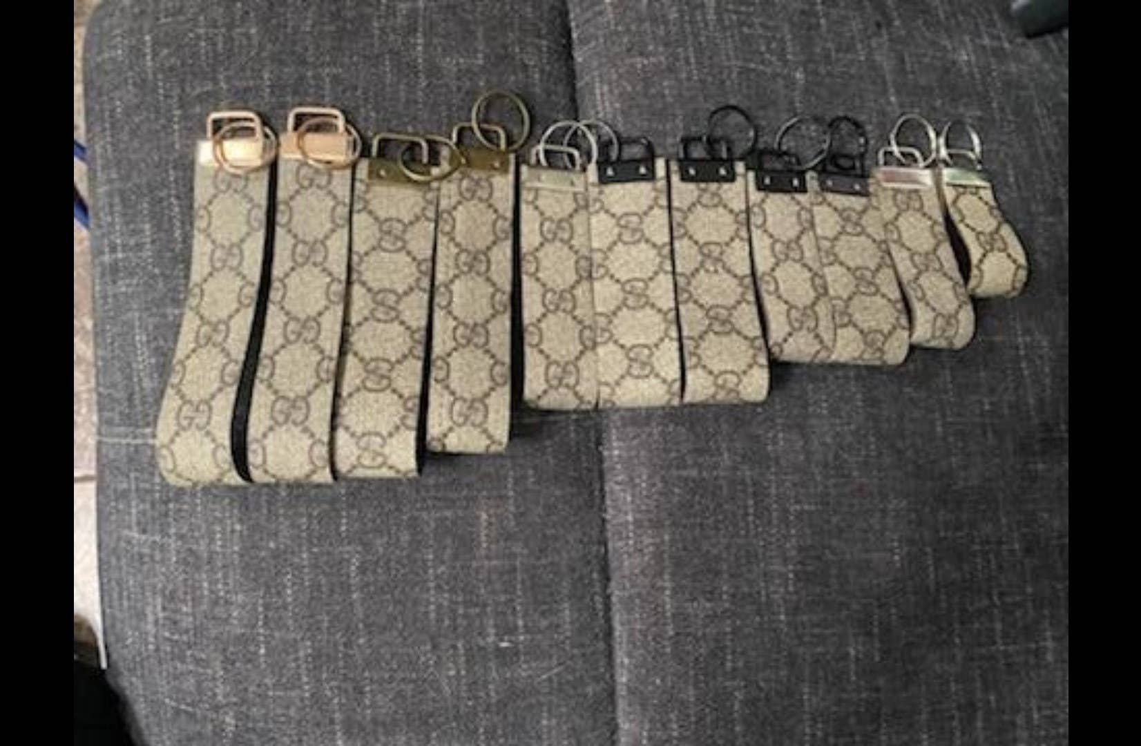 Contagious Couture - Wholesale Cuff Bracelet - Monogram Brown GG- Up-Cycled Cuff Bracelet4