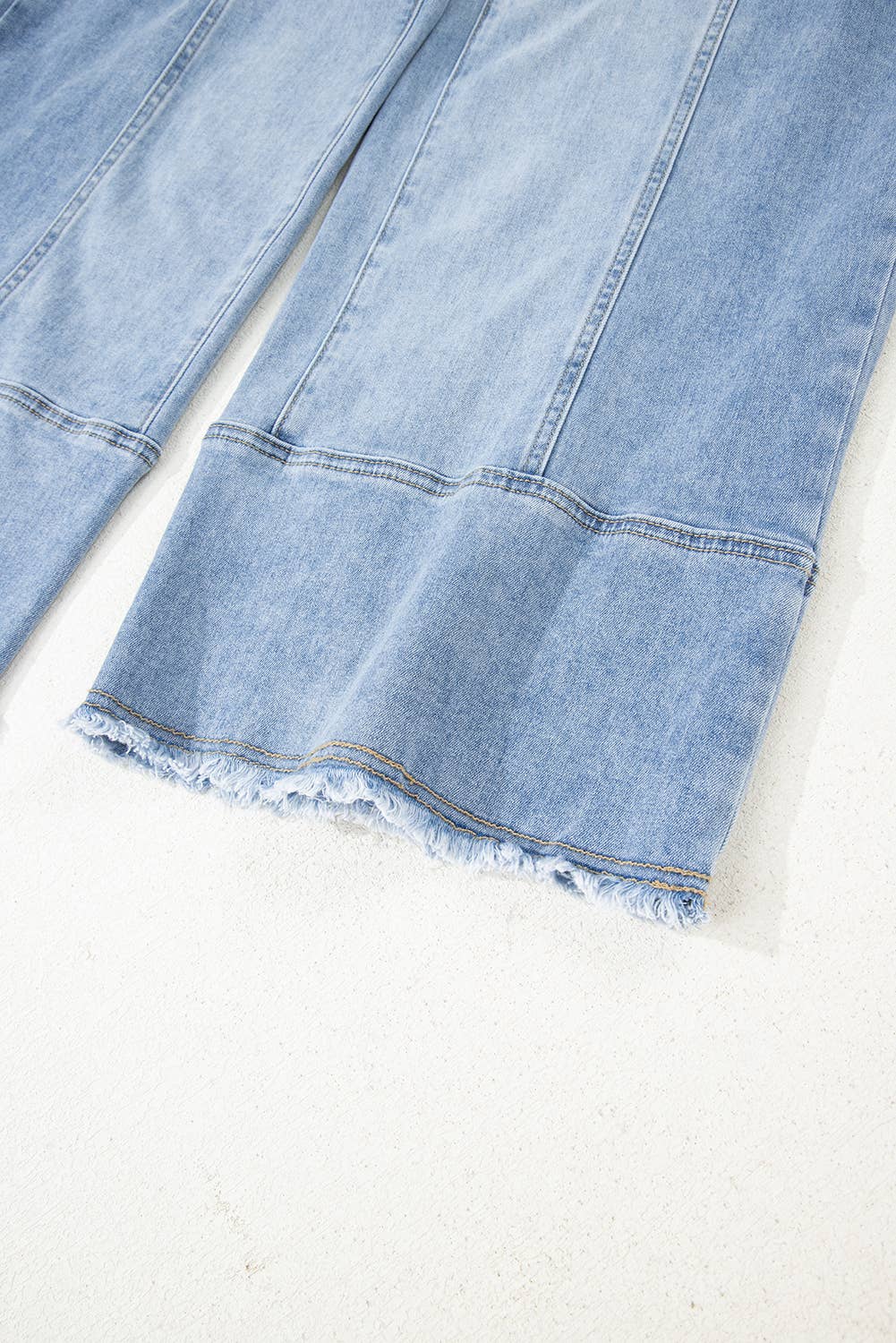 FULL TIME PURCHASE - Wholesale Jeans - Women's - Drawstring Seam Detail Raw Hem Wide Leg Denim Pants17