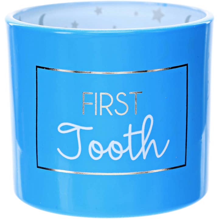 Pavilion - Wholesale Keepsake box – Child & baby - First Tooth Blue - 2.5" Glass Memory Box6