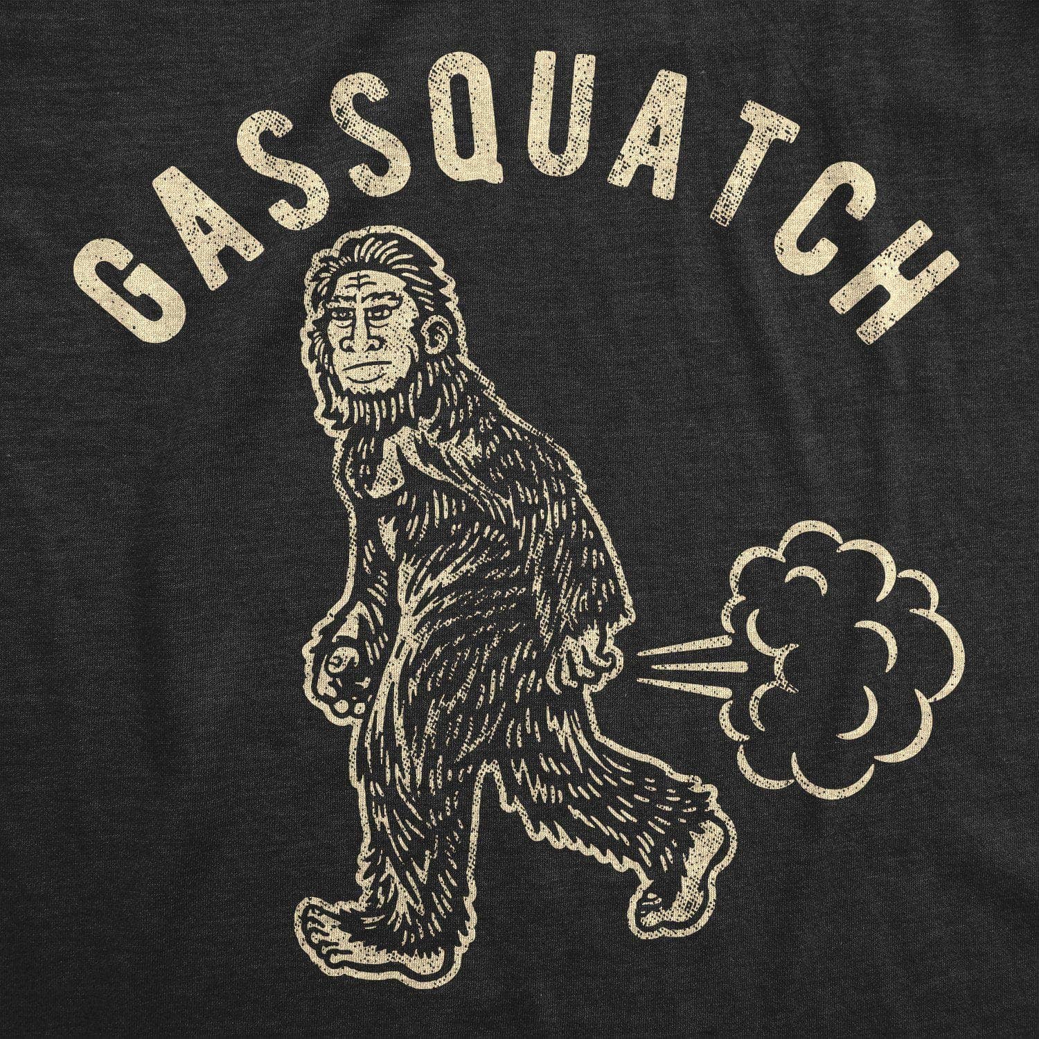 Heather Black Gassquatch Funny Mens Bigfoot Sassquatch T Shirt Toilet for wholesale on Faire2