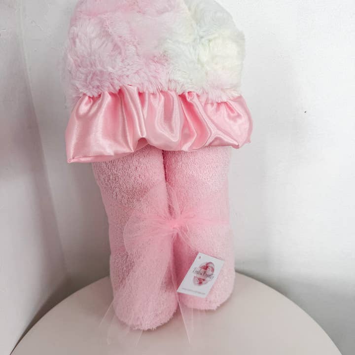 Plush Hooded Towel | Cotton Candy for wholesale by Rockin Royalty