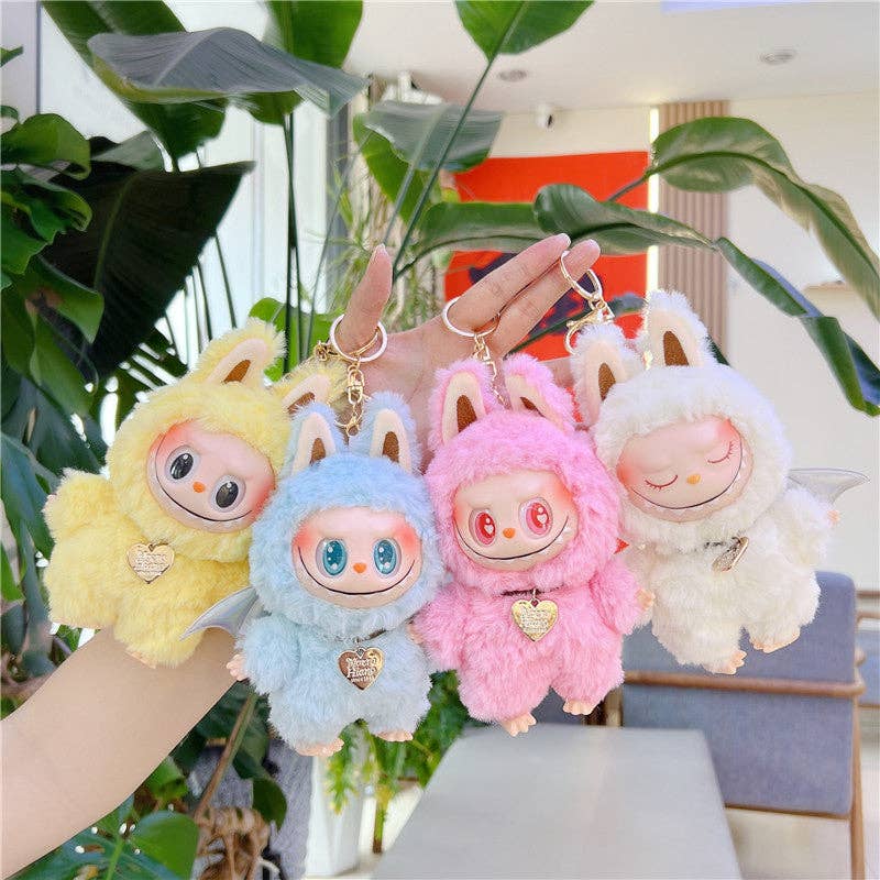 Auraquise - Wholesale Keychain - Kids - Cartoon Soft Vinyl Plush Doll Keychain with Wings7