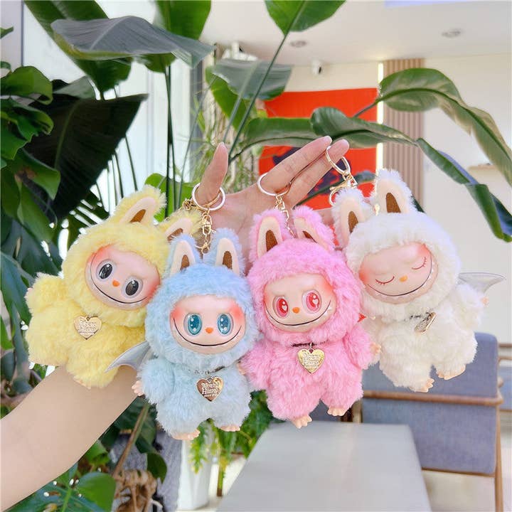 Auraquise - Wholesale Keychain - Kids - Cartoon Soft Vinyl Plush Doll Keychain with Wings7