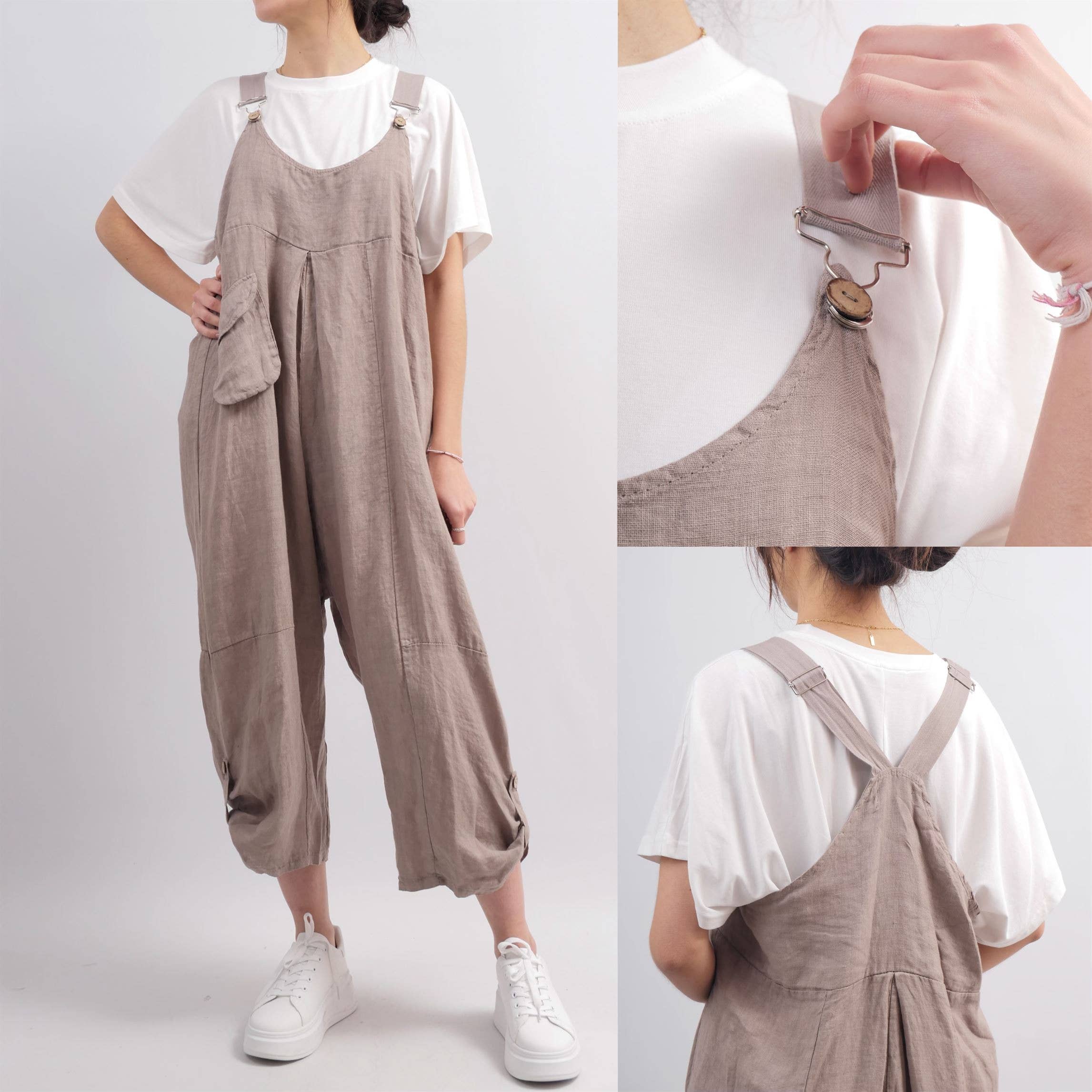 Cecile Wang - Wholesale Overalls - Women's - YX90420 linen jumpsuit11