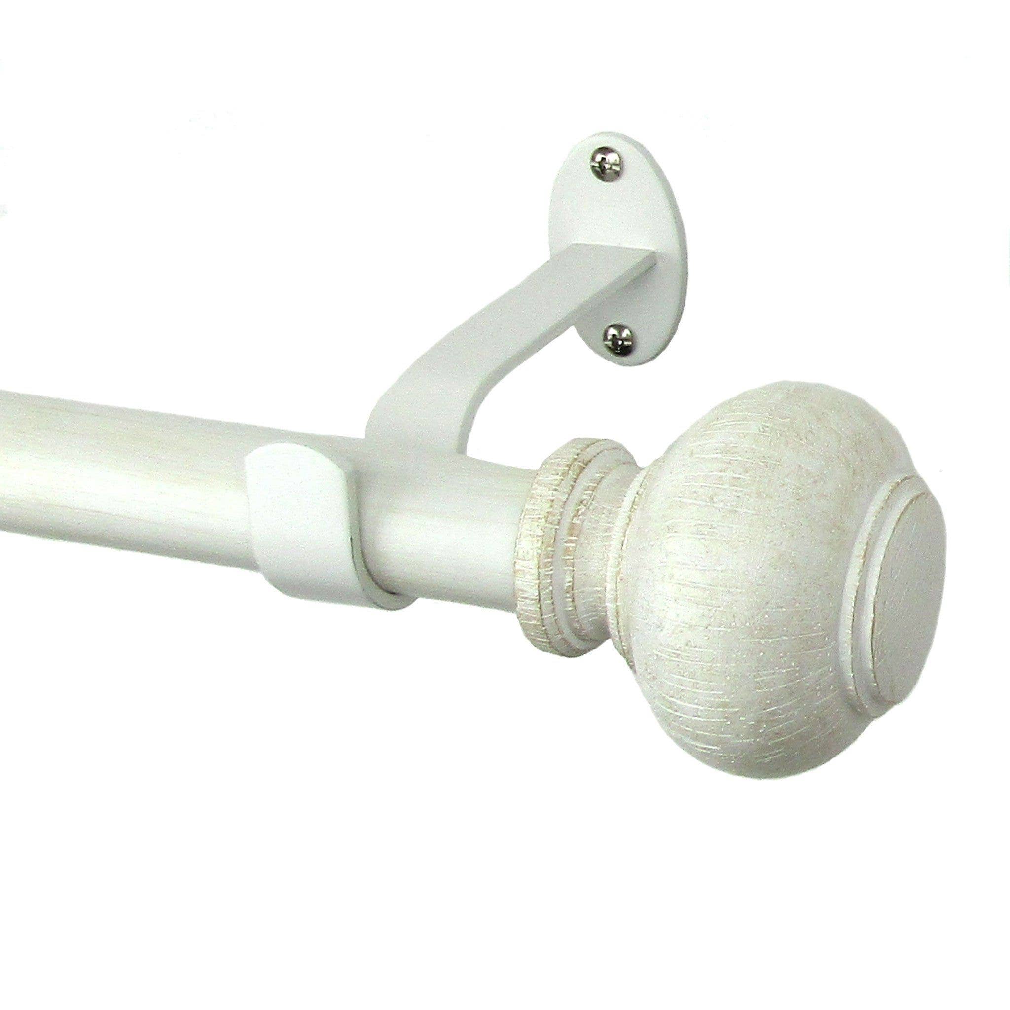 Threadmade Home - Wholesale Curtain Rod - Rhinebeck Rustic Faux Wood 1" Window Drapery Single Curtain Rod0