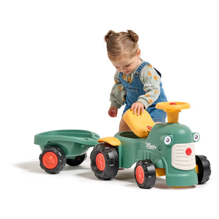 American Hobbies & Merchandising - Wholesale Toy Car/Truck - Kids - Falk Maurice Push Walker Ride-on W/ Trailer 1-3 Years FA901C7