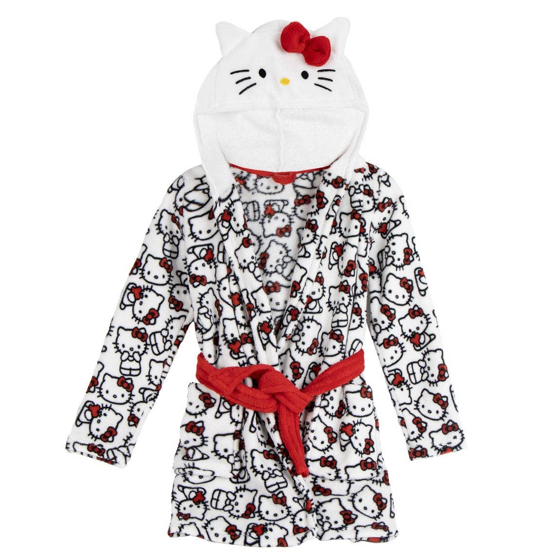 Mastoys, S.L. – wholesale Robe – Kids – HELLO KITTY CORAL FLEECE ROBE WITH APPLICATIONS - 29000029660