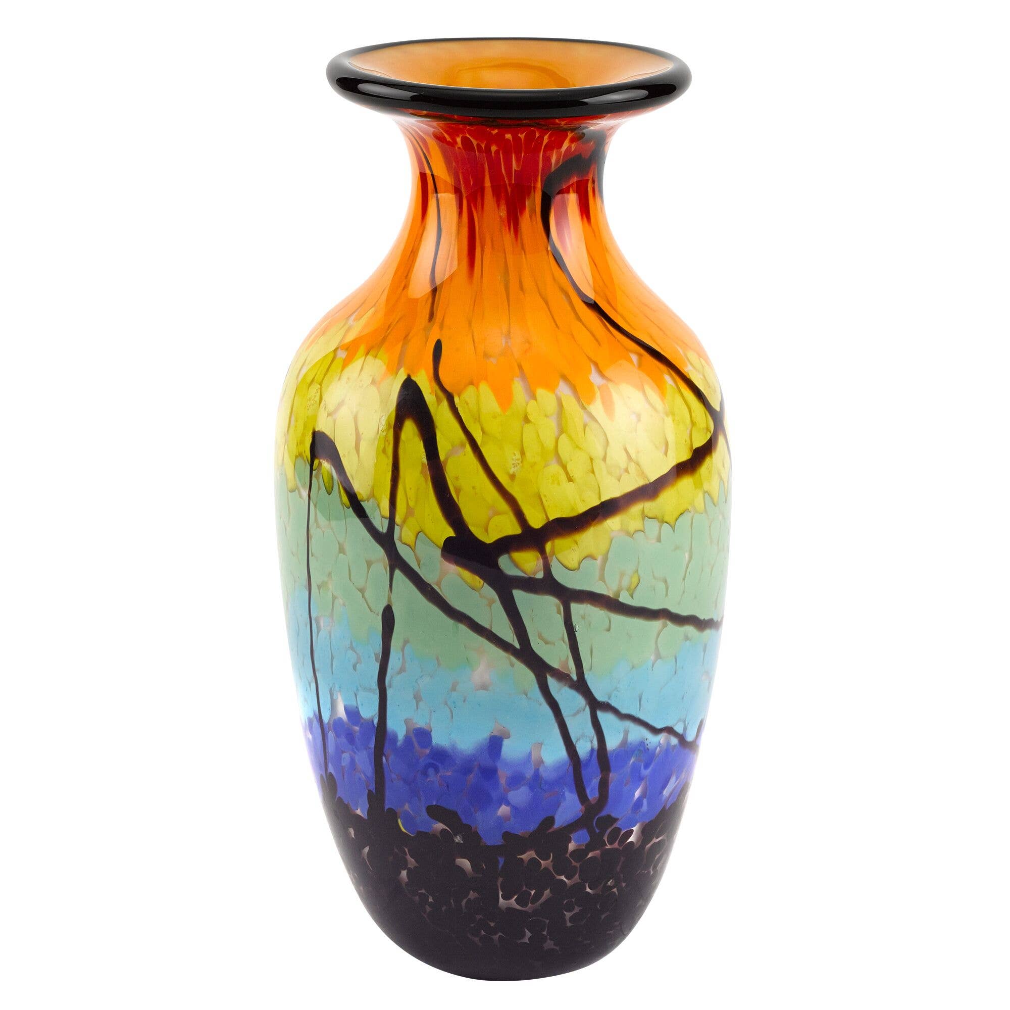 Badash - Wholesale Vase - Allura Murano Style Art Glass Urn Shape Vase 10.5"1