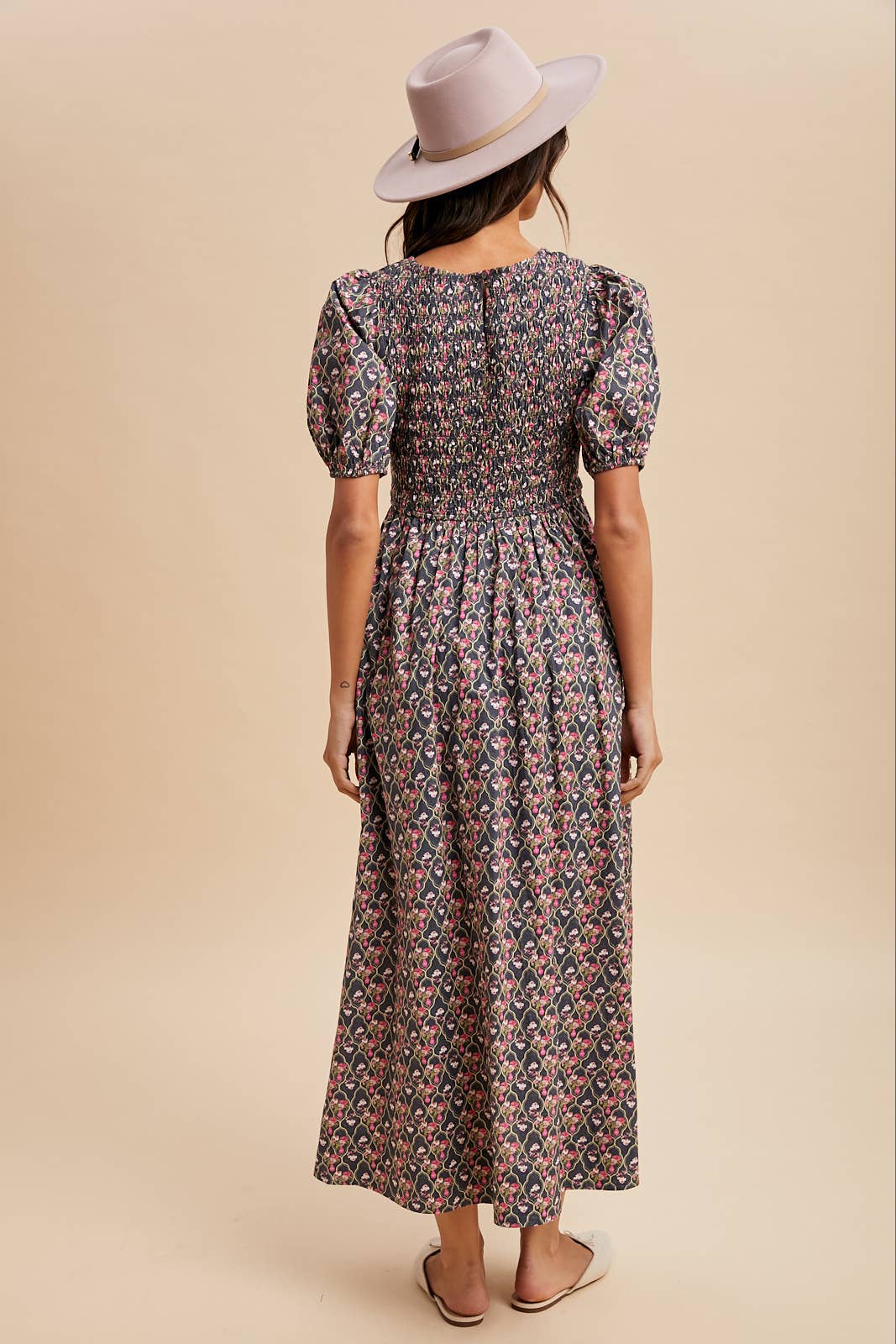 In Loom - Wholesale Dress - Women's - SMOCKED COTTON FLORAL MAXI DRESS8
