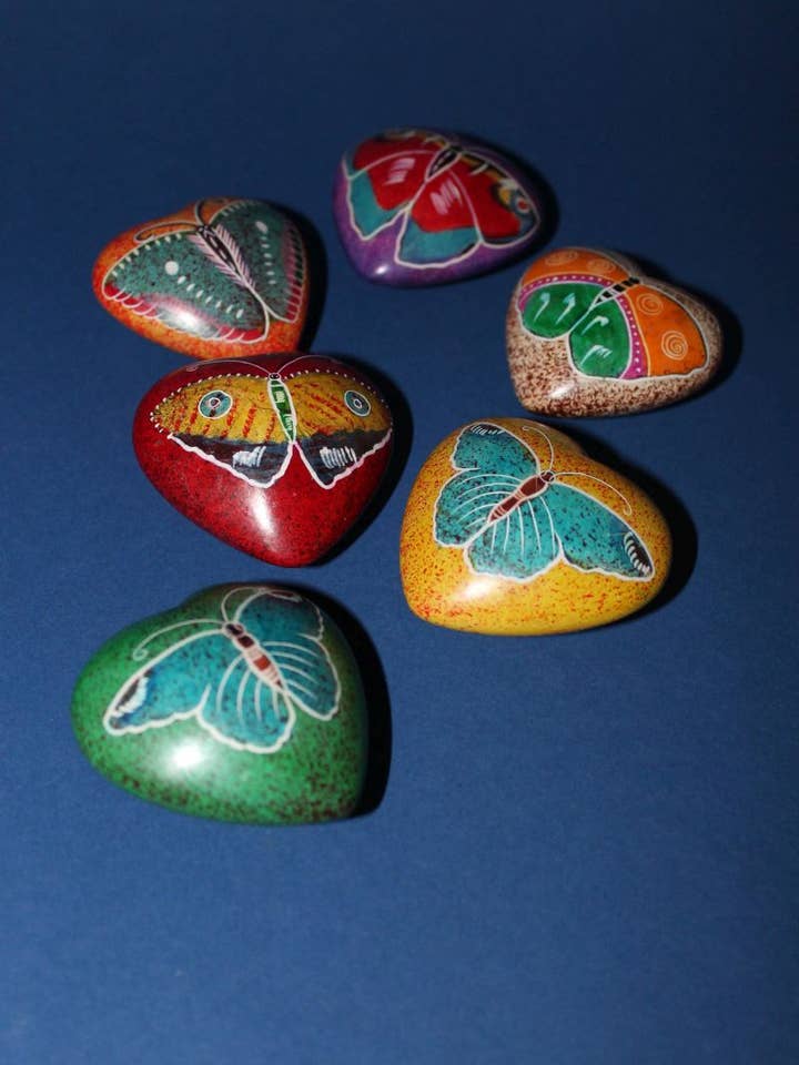 Heart medium butterfly - soapstone for wholesale by polanski speckstein