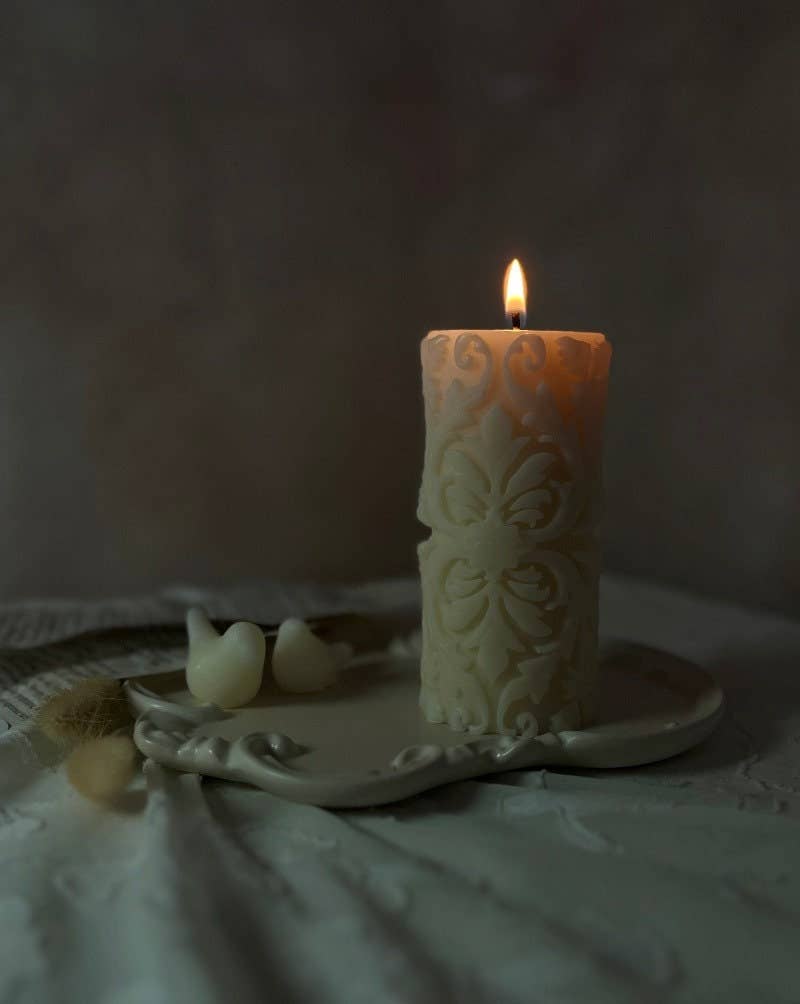 Home Pro Idea - Wholesale Pillar Candle - Damask Pillar Candle| Vintage| Pillar Candle| Home Decor 5