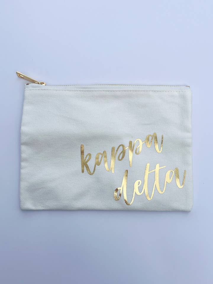 Greek Sorority Cosmetic Bag for wholesale by Zoey Claire