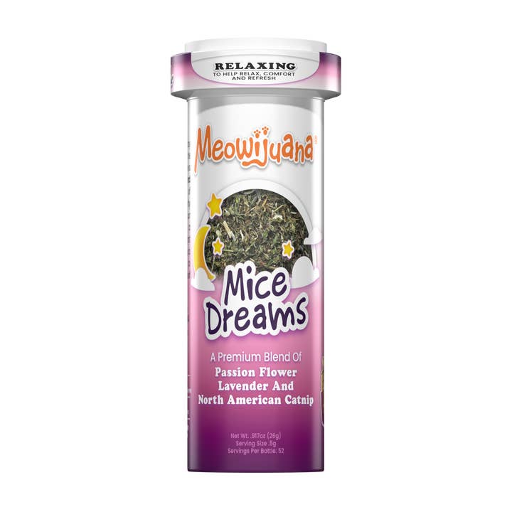 Meowijuana - Wholesale Catnip - Mice Dreams - Passion Flower, Lavender, and Catnip Blend