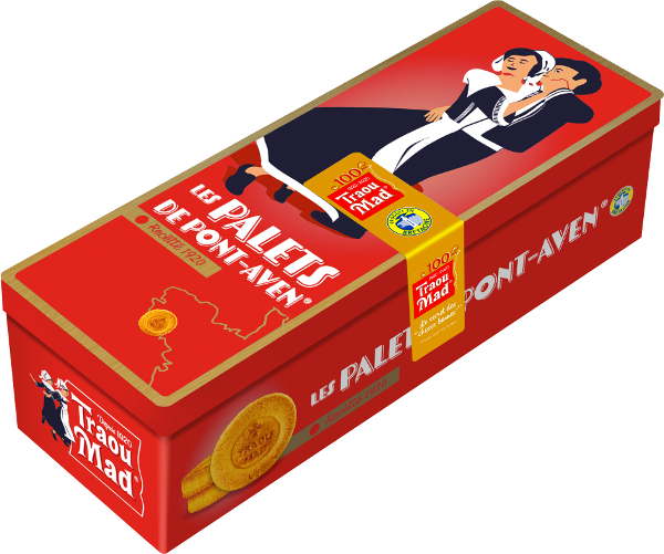 French Feast - Wholesale Cookie - Traou Mad · Palets (thick butter cookies), red pencil tin0