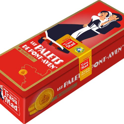 French Feast - Wholesale Cookie - Traou Mad · Palets (thick butter cookies), red pencil tin0