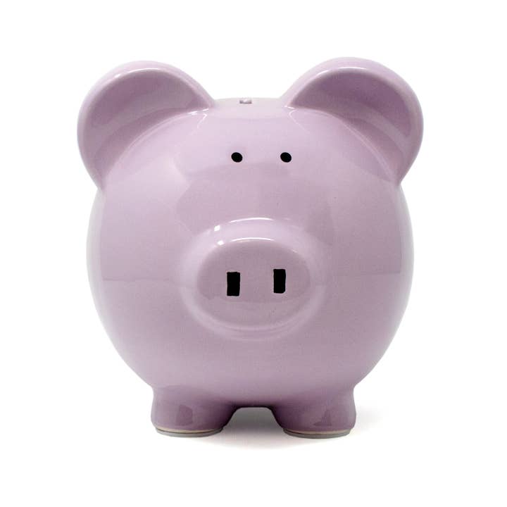 Child To Cherish® - Wholesale Money/Piggy Bank - Kids & Baby - Large Lavender Piggy Bank2