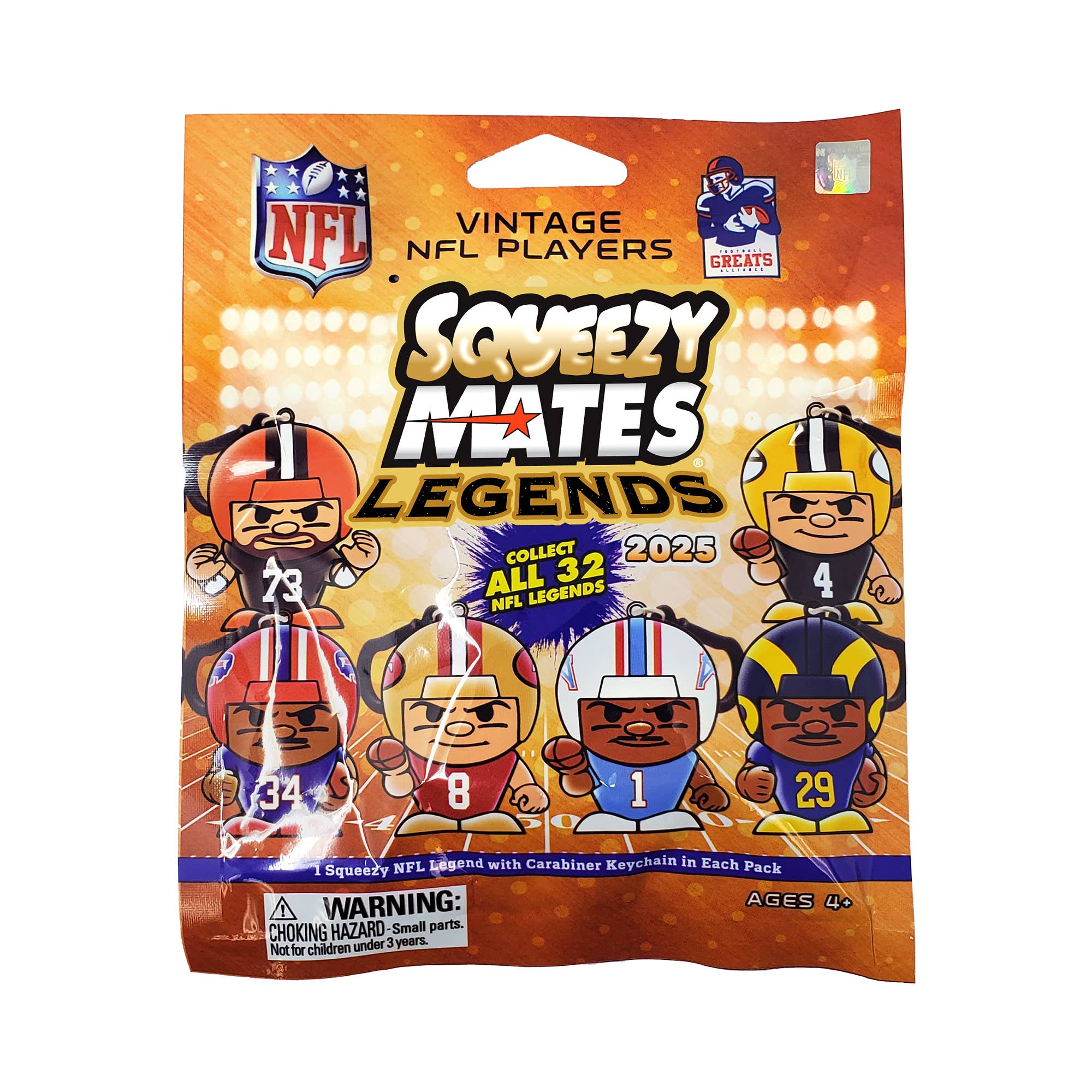 Party Animal, Inc. - Wholesale Squishy Toy - Kids & Baby - NFL SqueezyMates Legends Gravity Feed Display 20256