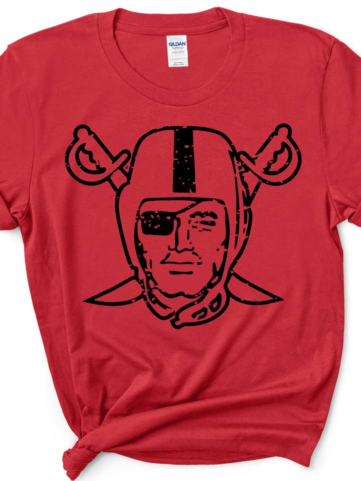 Distressed Raider Head anpassad maskottröja för wholesale av American Threadz Apparel