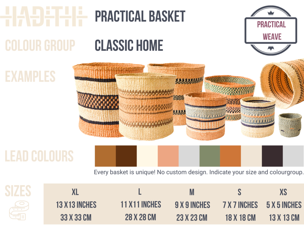 Crafts by Solid - Wholesale Basket - Handwoven Sisal Baskets - Natural Hues - XXS - XXL45