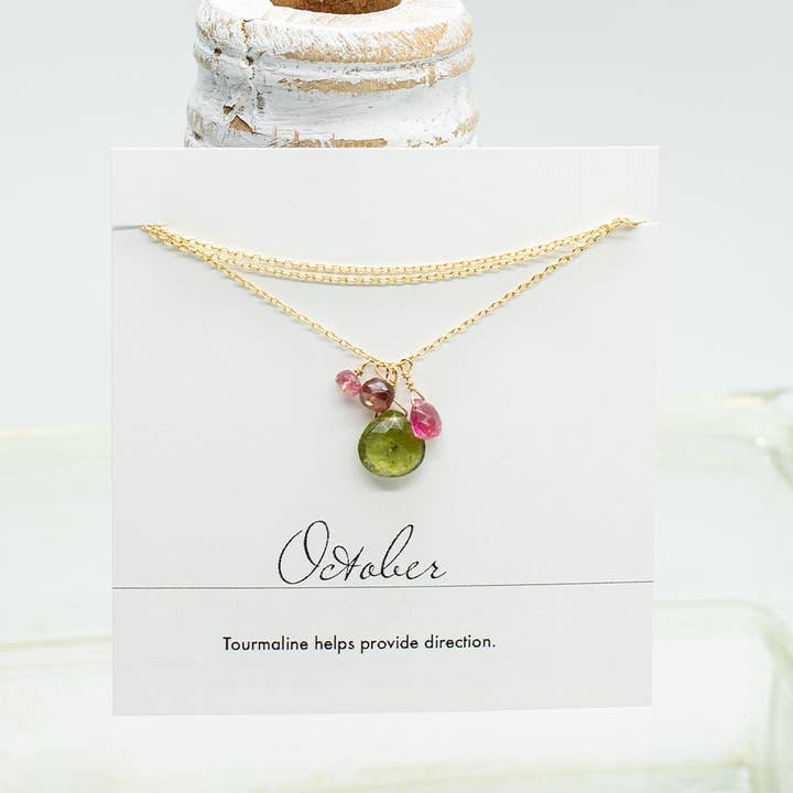 October Birthstone Gold Necklace for wholesale by Susan Roberts Jewelry