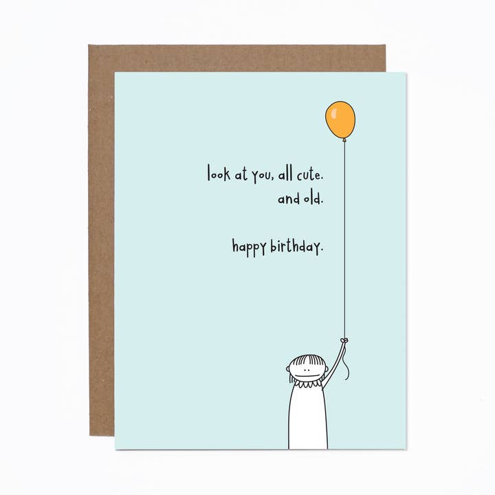 carolyndraws - Wholesale Birthday Card - Cute + Old Birthday Card0
