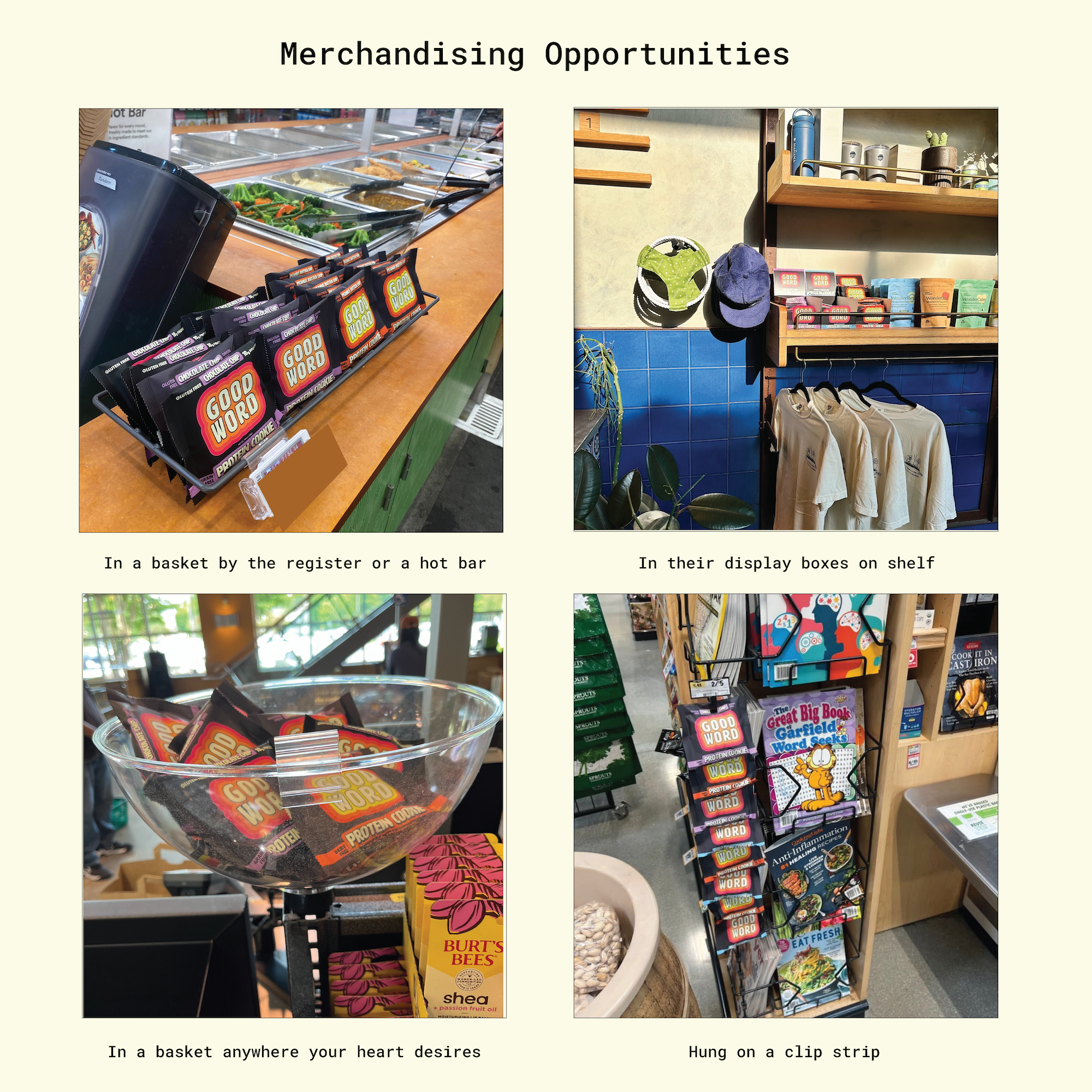 GOOD WORD – wholesale Snack bar – Chocolate Chip Protein Cookie - 12 pack ($1.85/unit)5