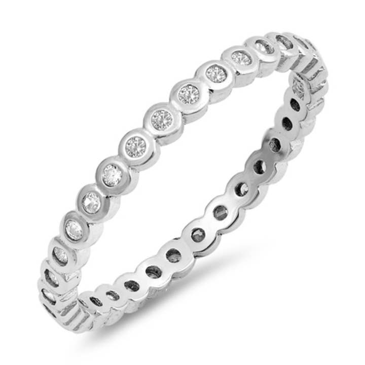 Zehenring, Zehenringe, Sterlingsilber Zehenring, Größe 2, klarer Kristall Zehenring, Ewigkeitsband, kleiner Ring, Ringschutz, Ringe für Frauen für den Großhandel von CALIFORNIA TOE RINGS