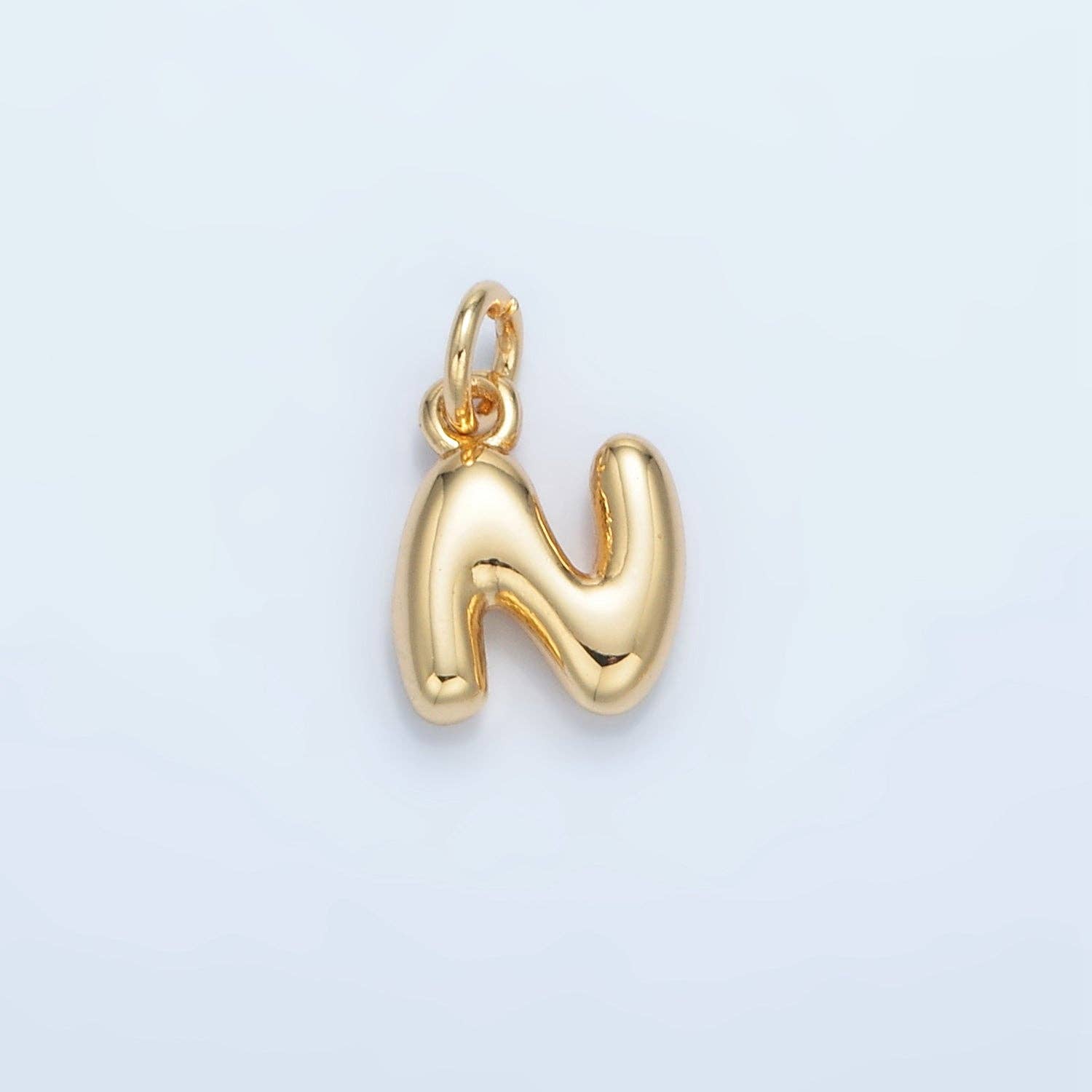 Aim Eternal - Wholesale Individual Charm/Pendant - 16K Gold Filled 10mm Initial Letter Chubby Balloon Mini Charm | A1591 - A160313