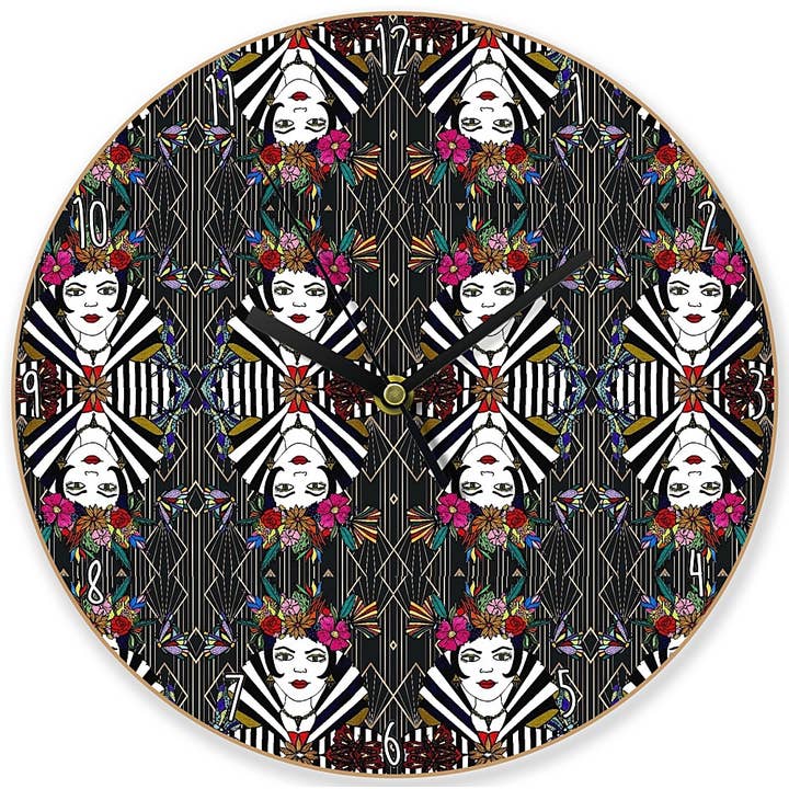 Printed Wooden Clocks for wholesale by FunkyAdi