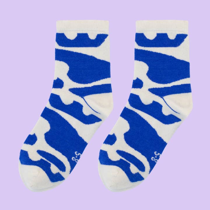 Adult Cashmere Socks | Too Good To Be Blue for wholesale by Holly Day