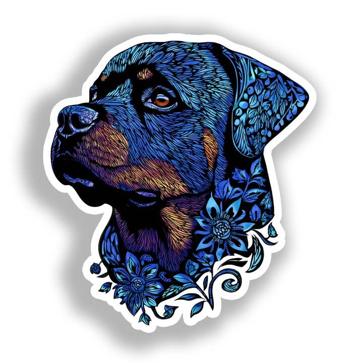 Rottweiler Hund Klistermærke # A018020 for engroshandel hos Yoonek Graphics