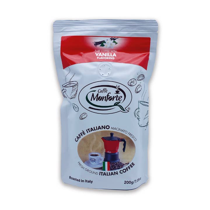 Caffe Monforte ground coffee powder Vanilla flavoured for wholesale by Caffè Monforte