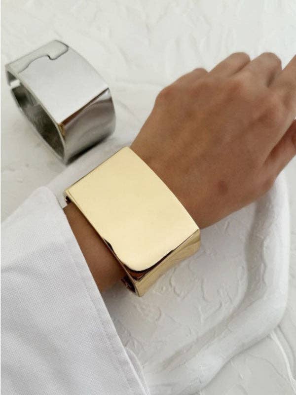 Sheer Trend – Engroshandel Manchetarmbånd – Geometrisk ensfarvet armbånd tilbehør8