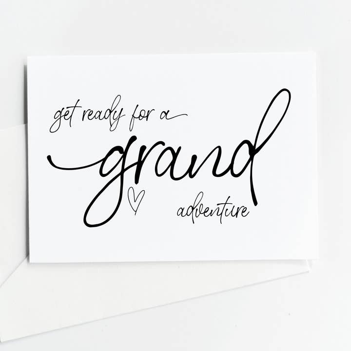 Coco Press - Wholesale Baby Announcement Card - Pregnancy Announcement Card for Parents Grand Adventure