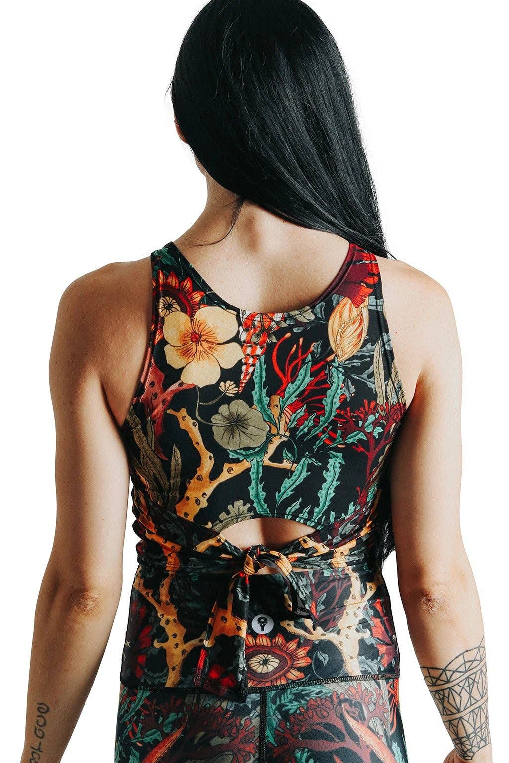 Yoga Democracy - Wholesale Athletic Top - Women's - Reversible Knot Top in Coral My Name2